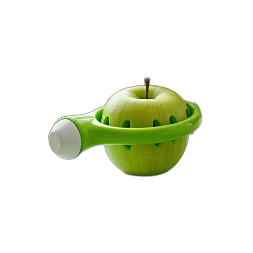 food, furniture, staff, jewelry, 3d render, photorealistic, green, apple transparent PNG cut-out