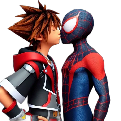 concept art, 3d render, comic book art, pixel art, two, animated, characters, one transparent PNG cut-out