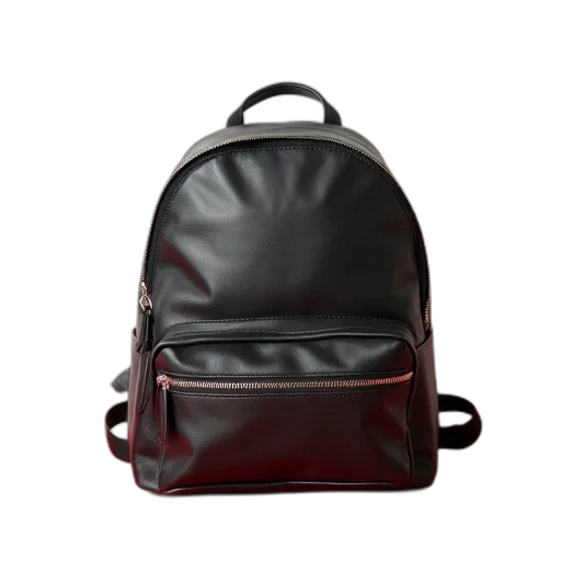 jacket, 3d render, photorealistic, dark, black, leather, backpack, silver transparent PNG cut-out