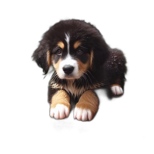 animal, creature, staff, face, photorealistic, 3d render, young, bernese transparent PNG cut-out