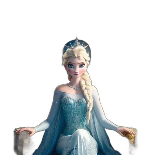 crown, dress, face, 3d render, concept art, fantasy art, photorealistic, snow transparent PNG cut-out