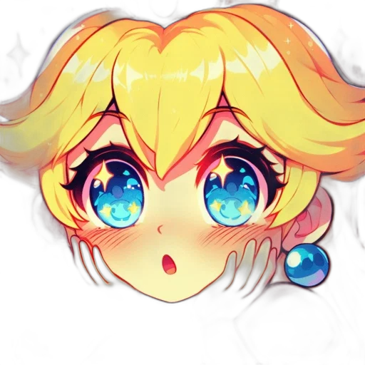 face, hair, crown, anime, watercolor, pixel art, concept art, pastel transparent PNG cut-out