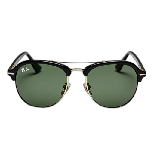green, pair, sunglasses, black, frame, lenses, have, curved transparent PNG cut-out