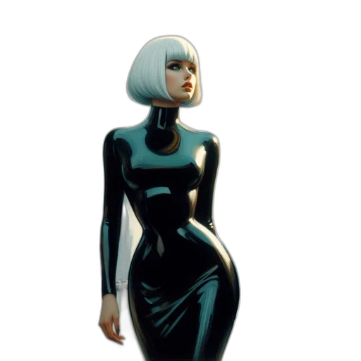 dress, robot, jacket, concept art, comic book art, 3d render, pixel art, outer space transparent PNG cut-out