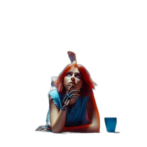 dress, bottle, face, robot, pixel art, concept art, photorealistic, vaporwave transparent PNG cut-out