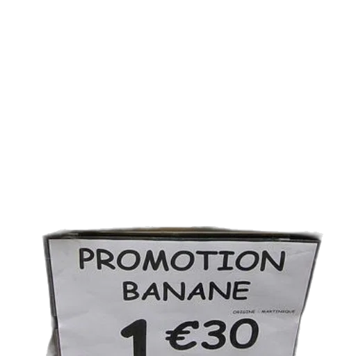 jacket, display, bananas, sign, reads, promotion, banane transparent PNG cut-out