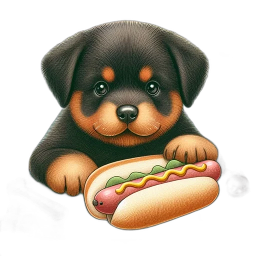food, animal, photorealistic, pixel art, watercolor, cartoon, playful, puppy transparent PNG cut-out