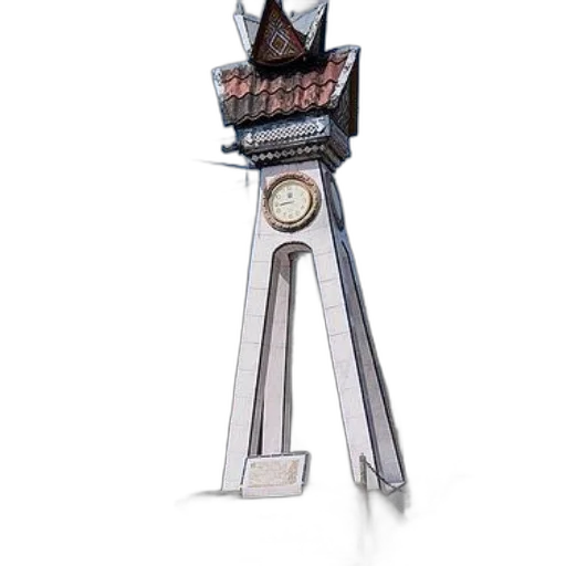 crown, jewelry, staff, sword, concept art, 3d render, tall, clock transparent PNG cut-out
