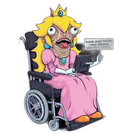 crown, dress, animal, creature, concept art, cartoon, anime, comic book art transparent PNG cut-out