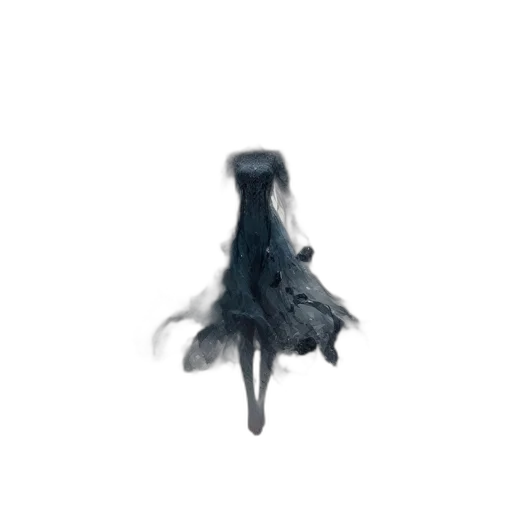 hair, dragon, creature, umbrella, 3d render, concept art, photorealistic, fantasy art transparent PNG cut-out