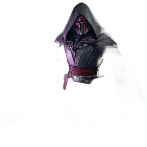 mask, sword, weapon, robot, concept art, 3d render, fantasy art, pixel art transparent PNG cut-out