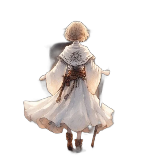dress, sword, weapon, staff, concept art, watercolor, fantasy art, pixel art transparent PNG cut-out