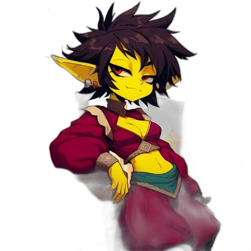 staff, mask, dragon, jacket, pixel art, concept art, fantasy art, anime transparent PNG cut-out