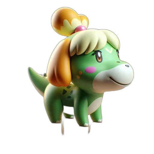 dragon, animal, creature, staff, 3d render, concept art, pixel art, fantasy art transparent PNG cut-out