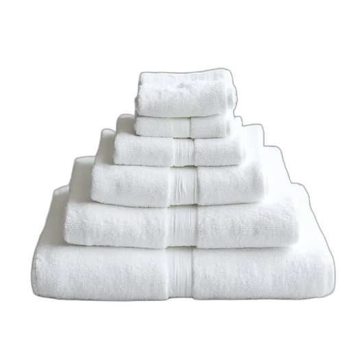 jacket, furniture, stack, white, towels, neatly, arranged, tiled transparent PNG cut-out