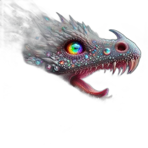 dragon, creature, staff, animal, fantasy art, concept art, 3d render, photorealistic transparent PNG cut-out