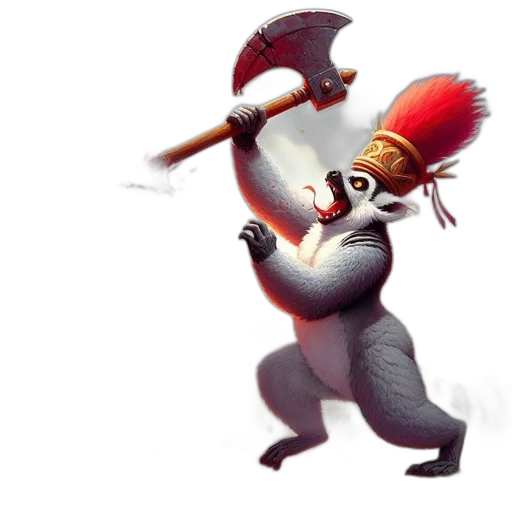 staff, animal, weapon, creature, concept art, fantasy art, 3d render, multi-tiered transparent PNG cut-out