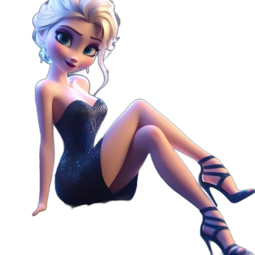 dress, 3d render, concept art, cartoon, fantasy art, neon lights, blue, animated transparent PNG cut-out
