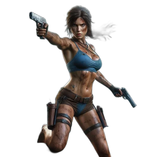 weapon, concept art, comic book art, pixel art, fantasy art, athletic, woman, clad transparent PNG cut-out
