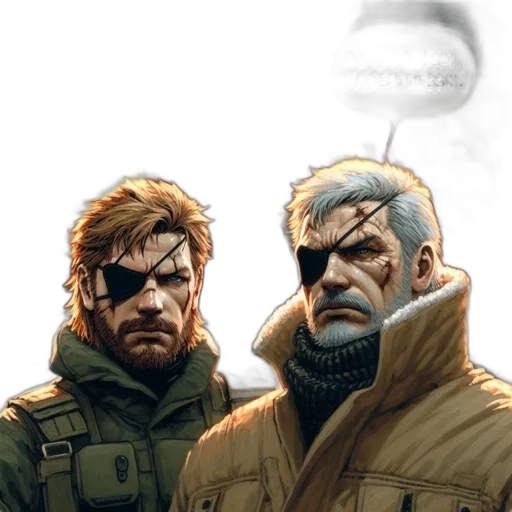 jacket, concept art, comic book art, cyberpunk, fantasy art, earth tones, golden, two transparent PNG cut-out