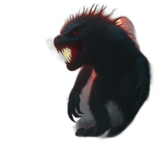 creature, dragon, animal, hair transparent PNG cut-out