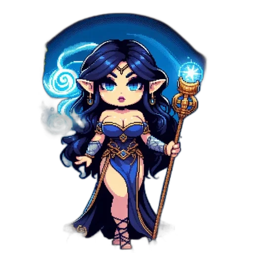 staff, fantasy art, pixel art, concept art, anime, pixel, art, representation transparent PNG cut-out