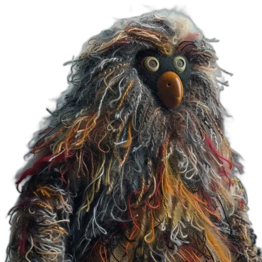 mask, animal, creature, hair, human, bird-like, features, having transparent PNG cut-out