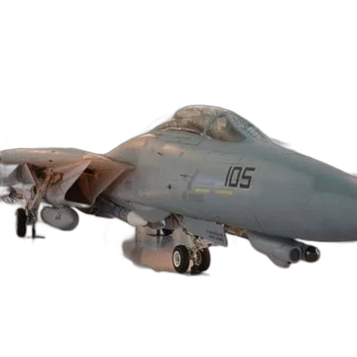 weapon, 3d render, gray, fighter, jet, number, 105, side transparent PNG cut-out