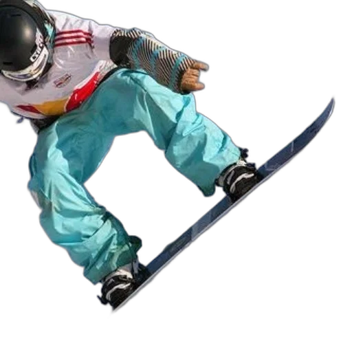 jacket, staff, photorealistic, 3d render, concept art, snowboarder, mid-air, wearing transparent PNG cut-out