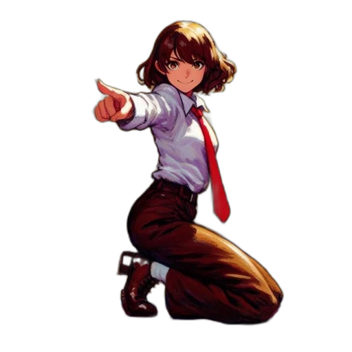 staff, jacket, weapon, comic book art, concept art, pixel art, anime, formal-clad transparent PNG cut-out