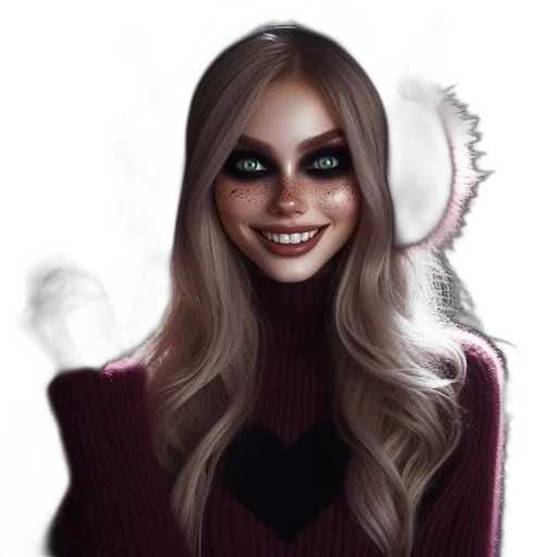 mask, face, creature, fantasy art, concept art, photorealistic, cartoon, dark transparent PNG cut-out