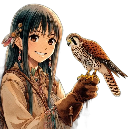 animal, weapon, jewelry, staff, fantasy art, photorealistic, anime, oil painting transparent PNG cut-out