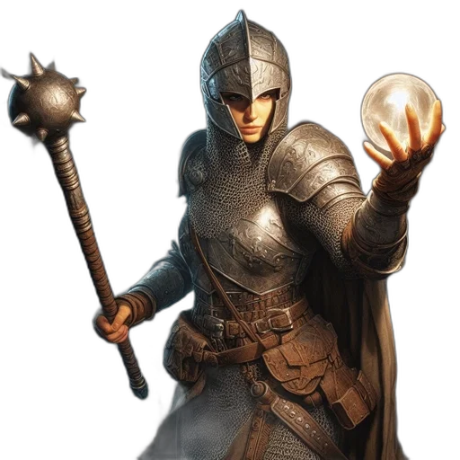 sword, staff, weapon, mask, concept art, fantasy art, 3d render, comic book art transparent PNG cut-out