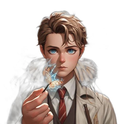 staff, jacket, weapon, face, pixel art, concept art, photorealistic, fantasy art transparent PNG cut-out