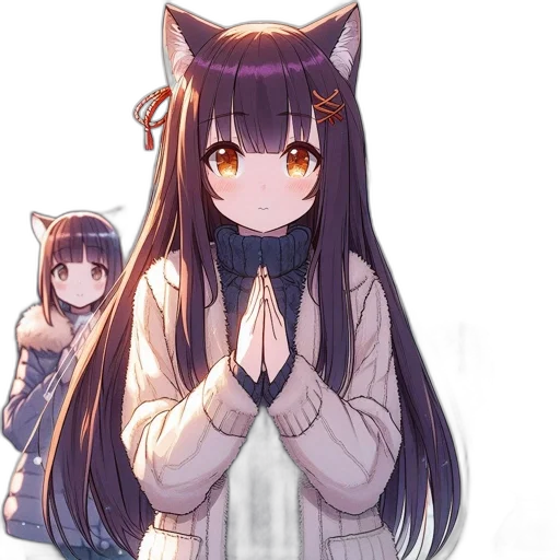 staff, animal, creature, hat, anime, pixel art, concept art, fantasy art transparent PNG cut-out