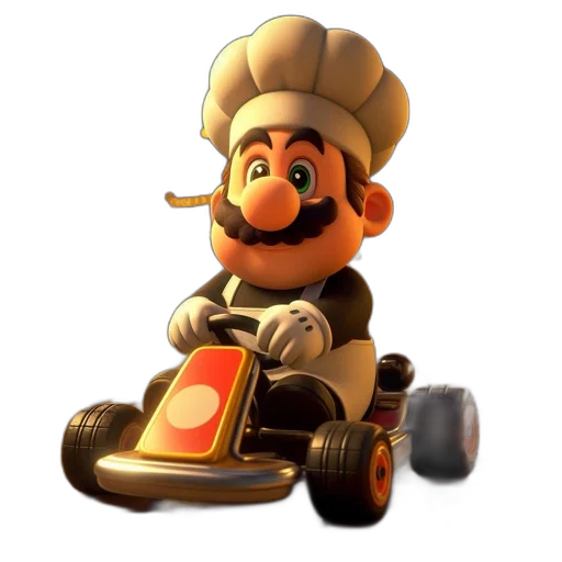 car, weapon, animal, hat, concept art, 3d render, photorealistic, mario transparent PNG cut-out