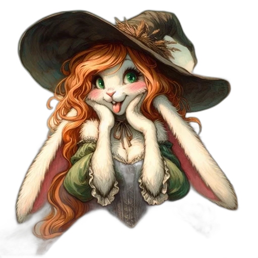 hat, staff, fantasy art, concept art, watercolor, pixel art, green, monochrome transparent PNG cut-out
