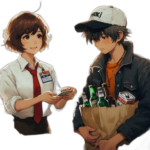 jacket, food, hat, concept art, anime, pixel art, photorealistic, fire transparent PNG cut-out