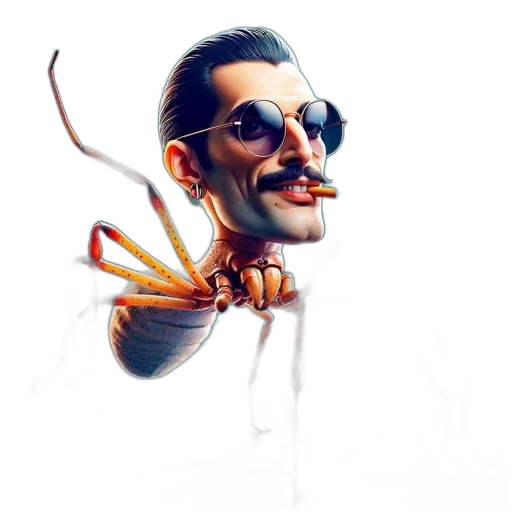 creature, animal, mask, concept art, comic book art, photorealistic, 3d render, surreal transparent PNG cut-out