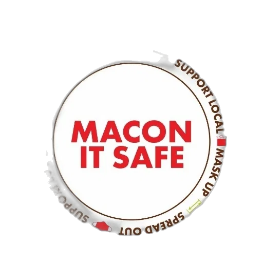 circular, logo, text, macon, safe, center, surrounded, phrases transparent PNG cut-out