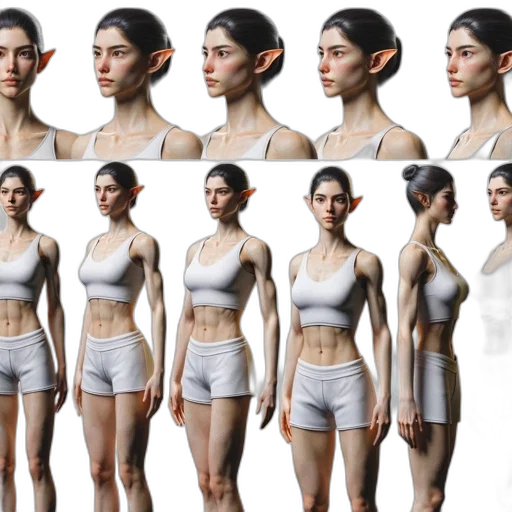 concept art, 3d render, earth tones, grid, renderings, depicts, athletic, female transparent PNG cut-out