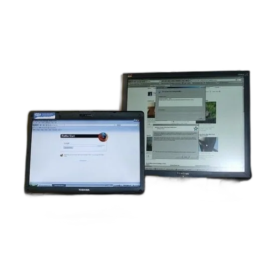 staff, laptop, monitor, sit, desk, papers, picture, frame transparent PNG cut-out