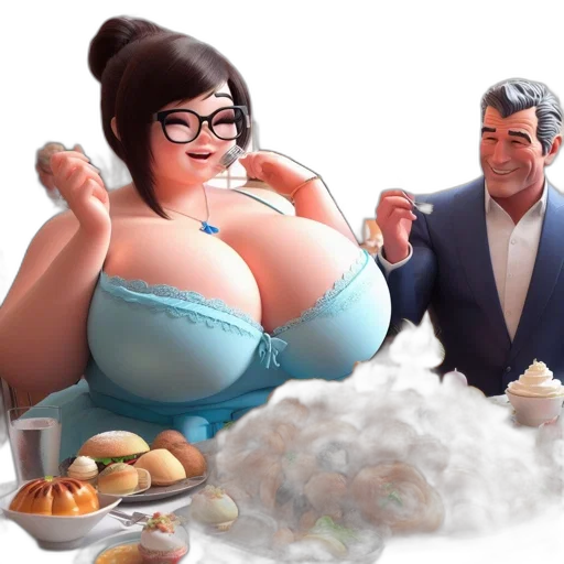 food, concept art, 3d render, photorealistic, fantasy art, two, animated, characters transparent PNG cut-out