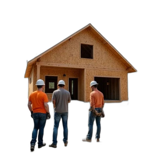 building, furniture, staff, 3d render, crew, work, house, being transparent PNG cut-out