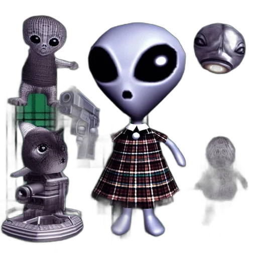 robot, creature, concept art, 3d render, outer space, assortment, animated, characters transparent PNG cut-out