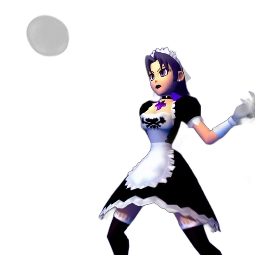dress, staff, weapon, 3d render, pixel art, concept art, anime, monochrome transparent PNG cut-out