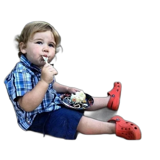 food, shoes, animal, photorealistic, 3d render, young, child, blue transparent PNG cut-out
