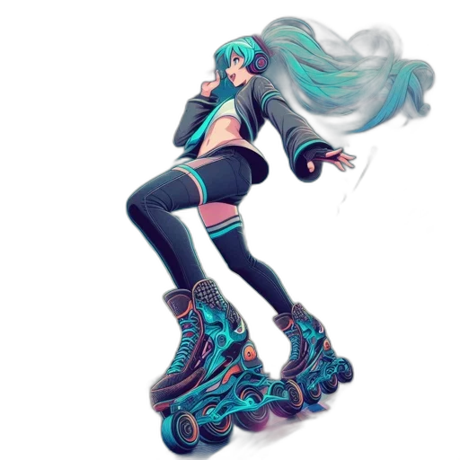 concept art, cyberpunk, vaporwave, anime, blue, neon, colorful, monochrome transparent PNG cut-out