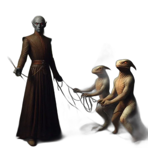creature, staff, mask, concept art, fantasy art, 3d render, pixel art, fog transparent PNG cut-out