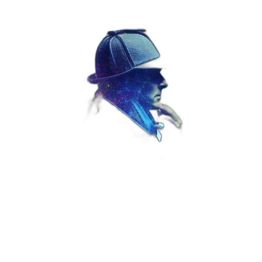 hat, robot, umbrella, mask, vaporwave, cyberpunk, concept art, watercolor transparent PNG cut-out